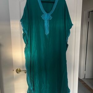 Elegant Teal Kaftan Dress